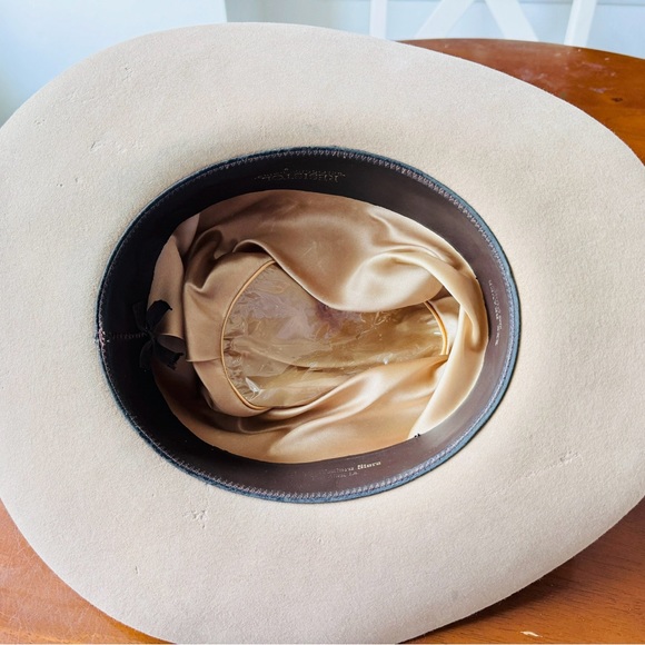RESISTOL Vintage 70s Cowboy Hat 7 1/4 with some wear XXX BEAVER - Picture 11 of 12